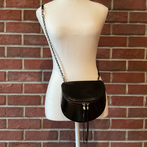 HOBO Foster Black Leather Convertible Crossbody Bag NWOT - Picture 2 of 14